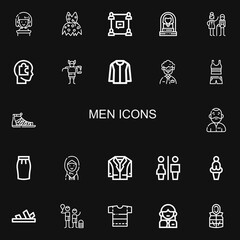 Editable 22 men icons for web and mobile