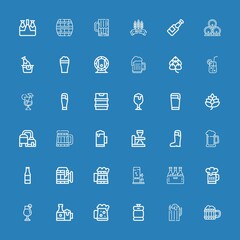 Editable 36 brewery icons for web and mobile