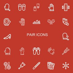 Editable 22 pair icons for web and mobile