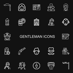 Editable 22 gentleman icons for web and mobile