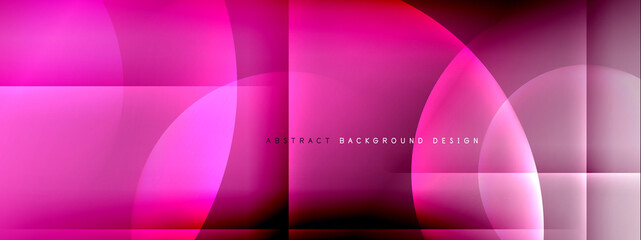 Fototapeta premium Vector abstract background - circle and cross on fluid gradient with shadows and light effects. Techno or business shiny design templates for text