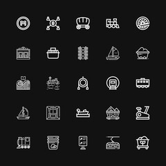 Editable 25 train icons for web and mobile