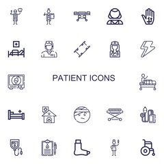 Editable 22 patient icons for web and mobile