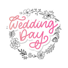 wedding hand lettering sign calligraphy text brush slogan