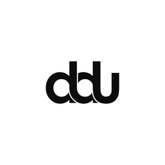 ddu letter original monogram logo design