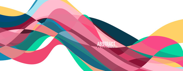 Obraz premium Fluid wave colorful abstract background. Dynamic colorful vibrant vector design