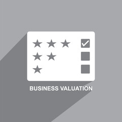 business valuation icon, Business icon vector