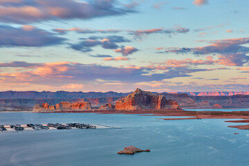 View of lake Powell and Glen Canyon in Arizona