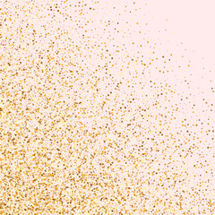 Yellow Dot Rich Pink Background. Light Confetti 