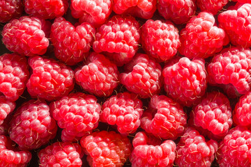 Ripe sweet tasty fresh raspberry close up