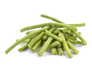 Yardlong bean isolated on white background