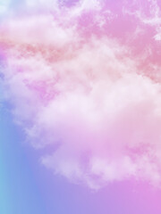 Abstract cloud and sky with a pastel rainbow-colored background