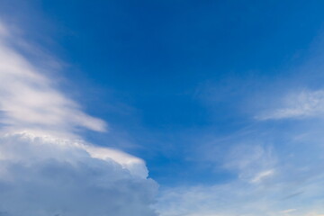 White cloud and Beautiful with blue sky background.
