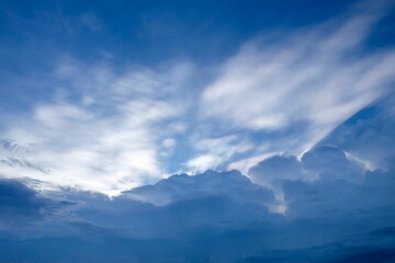 White cloud and Beautiful with blue sky background.
