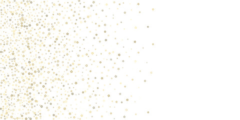 Gold Glitter Stars. Luxury Shiny Confetti.