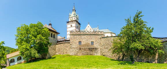 Panoramic view at the Town Castle in Kremnica, Slovakia