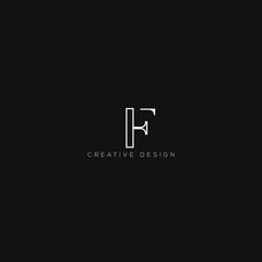 Fototapeta premium Alphabet letter icon logo F minimal logo. 