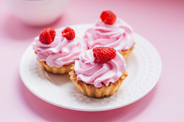cupcake with pink frosting