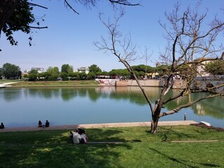 Obraz na płótnie Canvas lake in the park