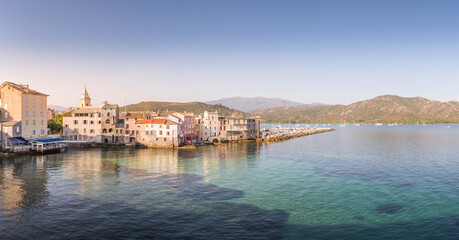 Fototapeta na wymiar panorama of Saint-Florent in Corsica