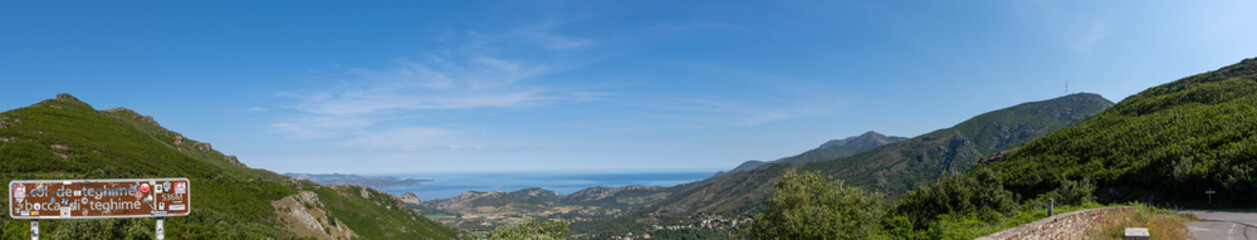 panoramic view of the mountains in summer