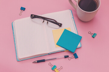 office supplies on a table