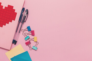 pink paper on a paper background