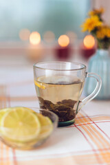 cup of tea with lemon
