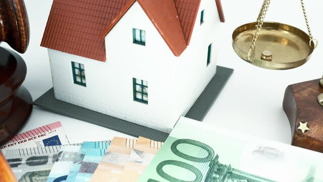 Legal dispute in court or law suit on real estate or property
