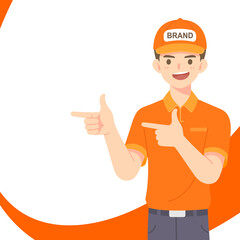 Smat Delivery staf man in orange uniform