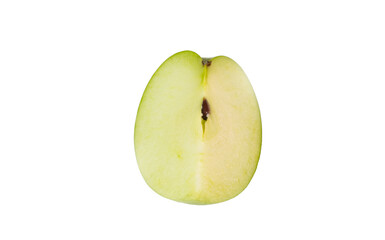 green apples isolated on white background