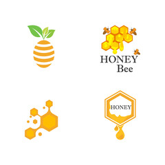 Set Honey  Logo Template Design