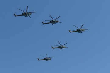 A group of Mi-28N 