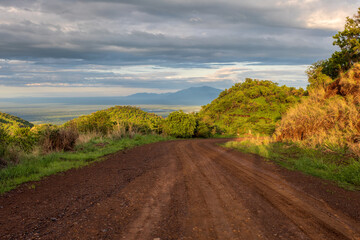 road to Mago National Park in Omo Valley, Omorati Etiopia, Africa nature landscape and wilderness