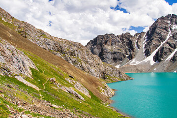 Ala kol lake in Terskey Alatau, Tian Shan mountains, Kyrgyzstan, Central Asia