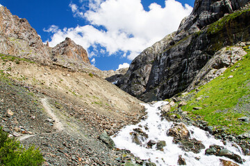 Alatau Plateau in Tian Shan mountains, Karakol, Kyrgyzstan, Central Asia
