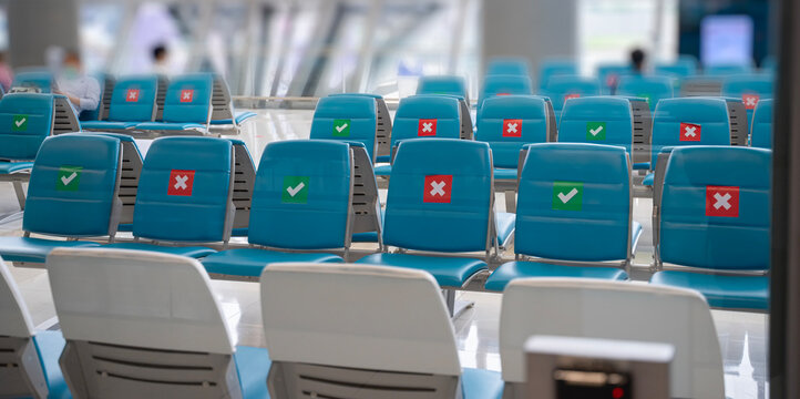 Airport disease prevention chair Sit apart. social distance