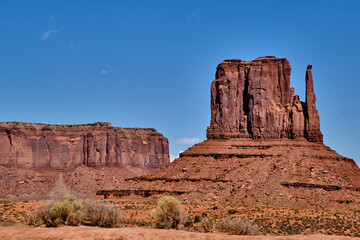 Fototapeta premium Landscape of Monument valley. Navajo tribal park, USA