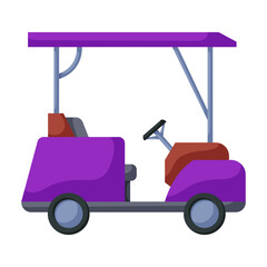 Golf cart vector icon.Cartoon vector icon isolated on white background golf cart.