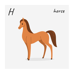 Cartoon horse - cute character for children. Cute illustration in cartoon style.