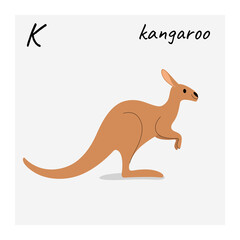 Cartoon kangaroo - cute character for children. Cute illustration in cartoon style.