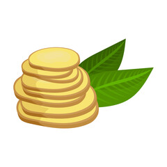 Ginger vector icon.Cartoon vector icon isolated on white background ginger.