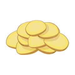 Ginger vector icon.Cartoon vector icon isolated on white background ginger.