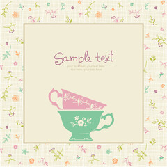 Vector coffee or tea background with space for text.