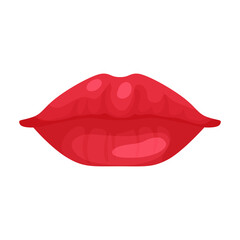 Female lip vector icon.Cartoon vector icon isolated on white background female lip.