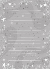 Background monochrome illustration pattern with cartoony doddles stars milkey way shooting star univerase kosmos © Cофья