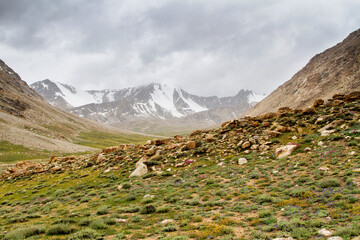 Pamir highway. Marco Polo silk road. Gorno Badakhsan province, Tajikistan. Central Asia Pamir...