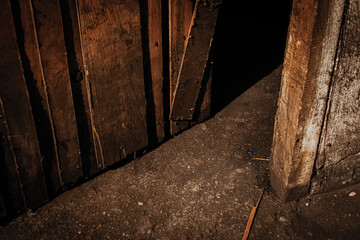 Floor in the dark basement