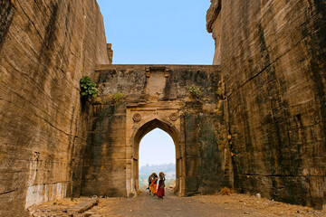 Kati Ghati Historical landmark in Chanderi , Madhya Pradesh, India.