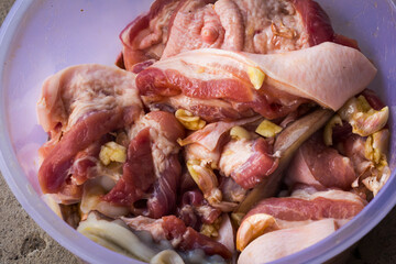 Marinated pork chops